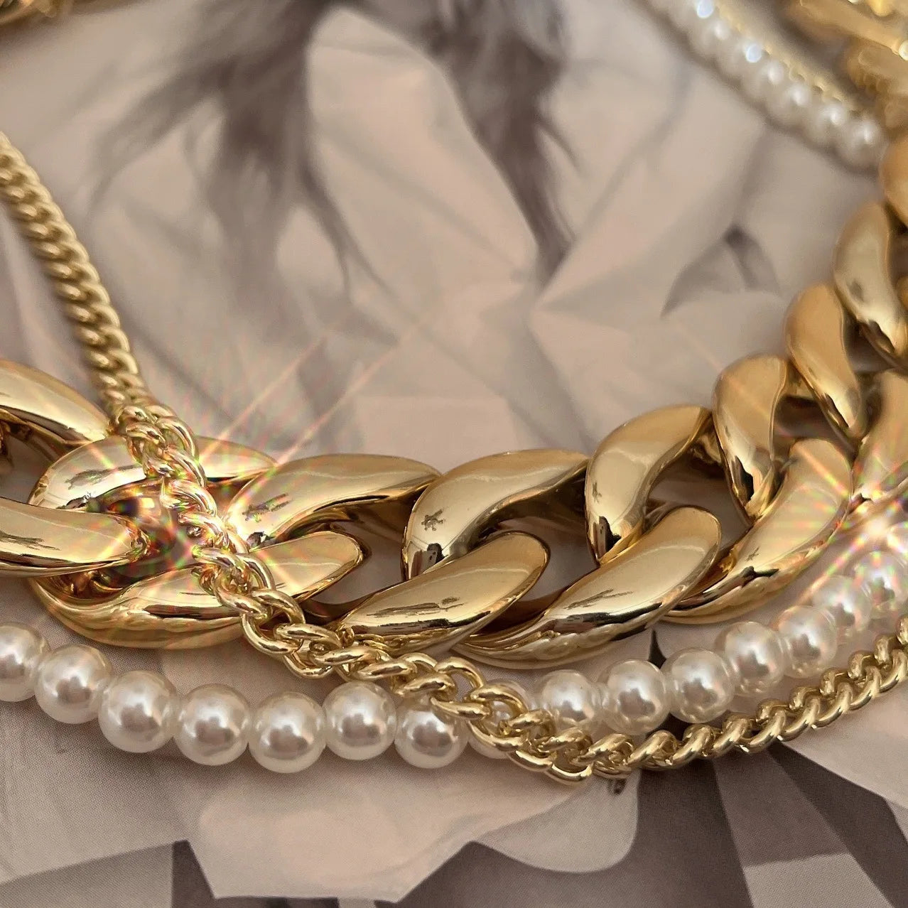 Exaggerated CCB Chunky Pearl Choker Necklace