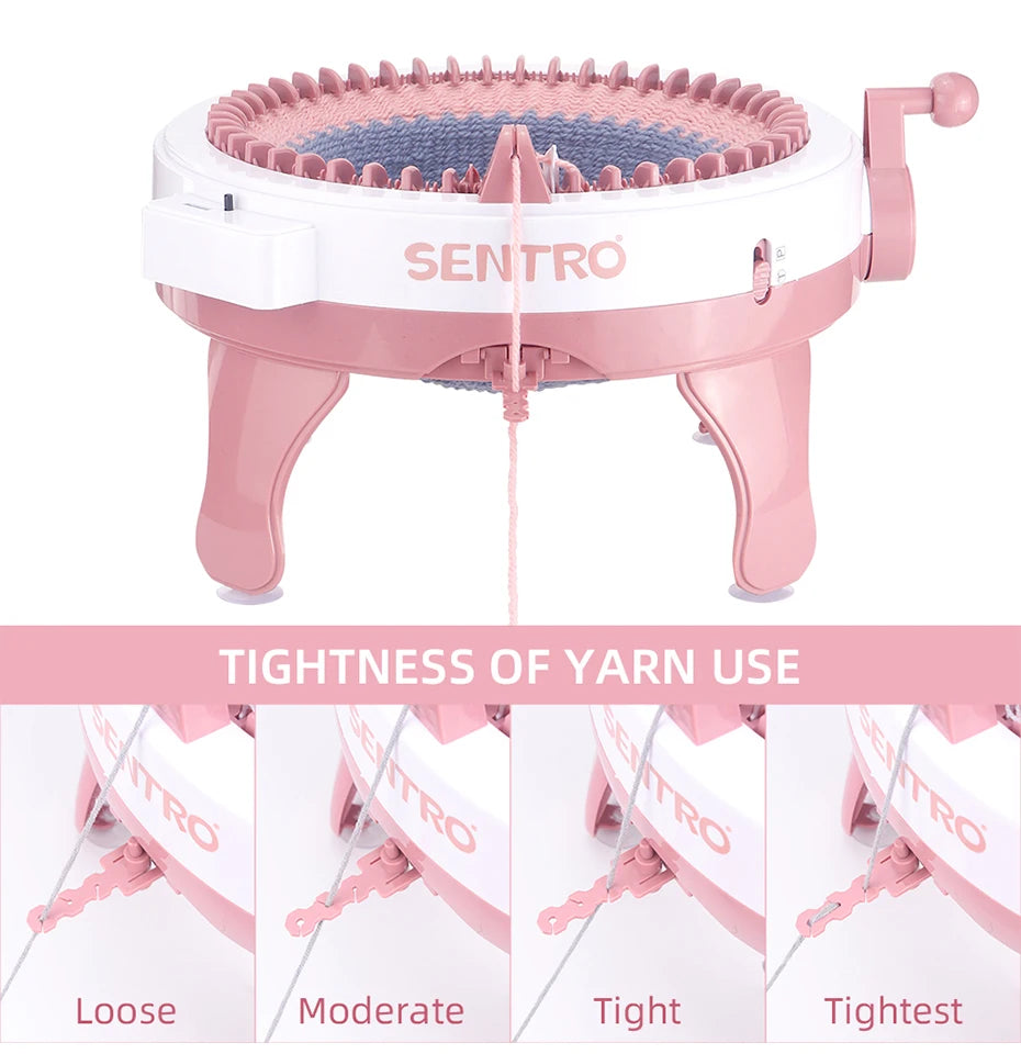 SENTRO 48-Needle Smart Knitting Machine Kit – Flat & Double Weave