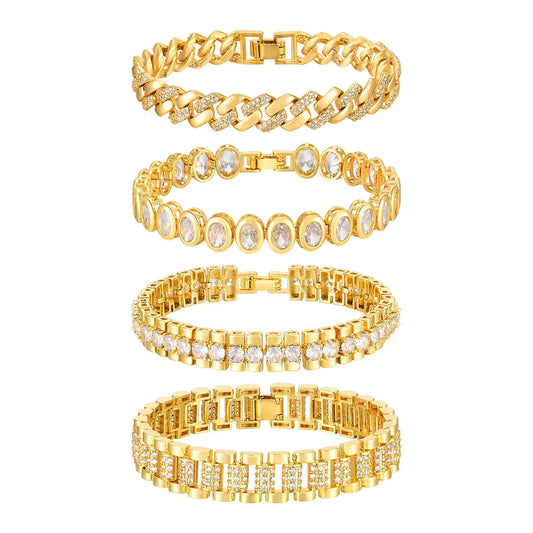 Chunky CZ Tennis Bracelet – Hip Hop Style