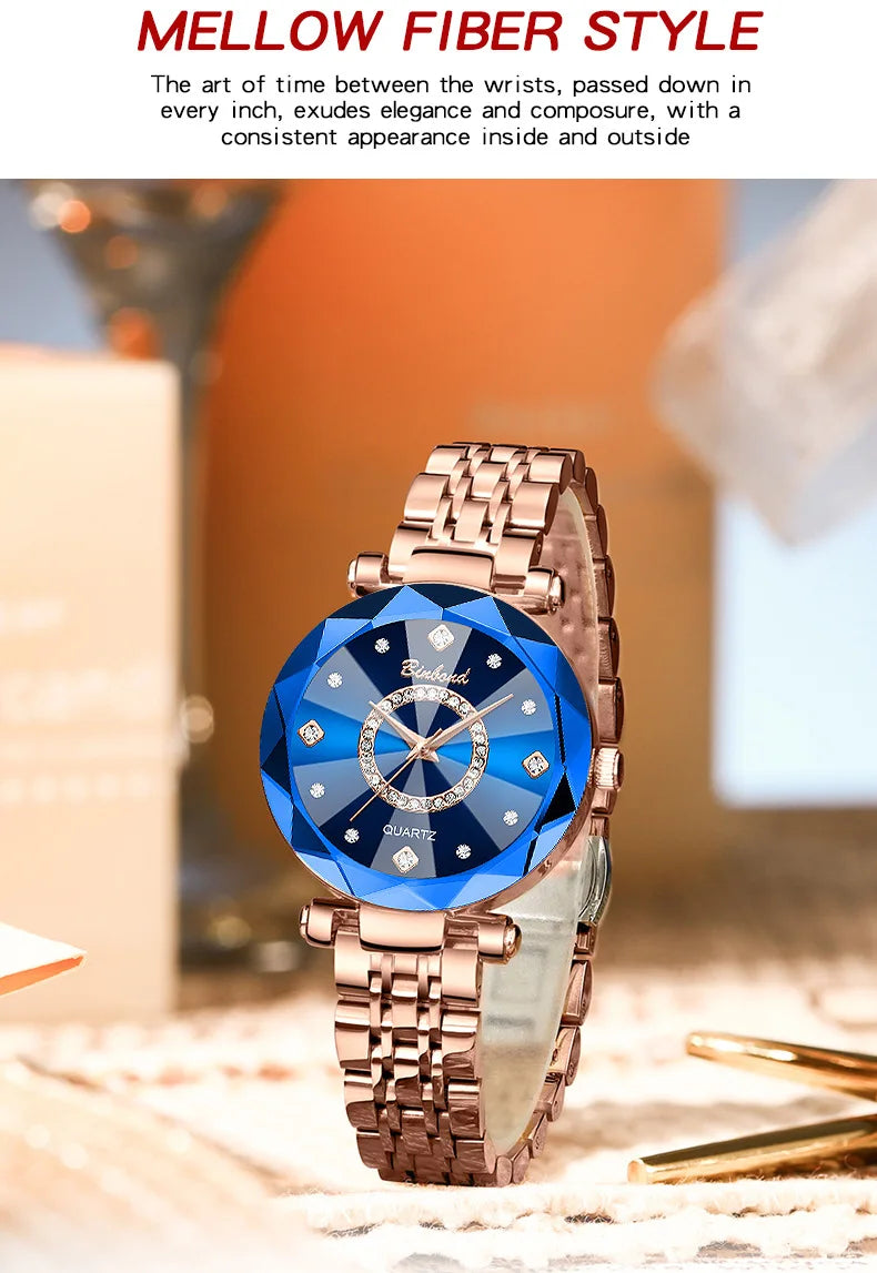 Starry Sky Blue Steel Women's Watch