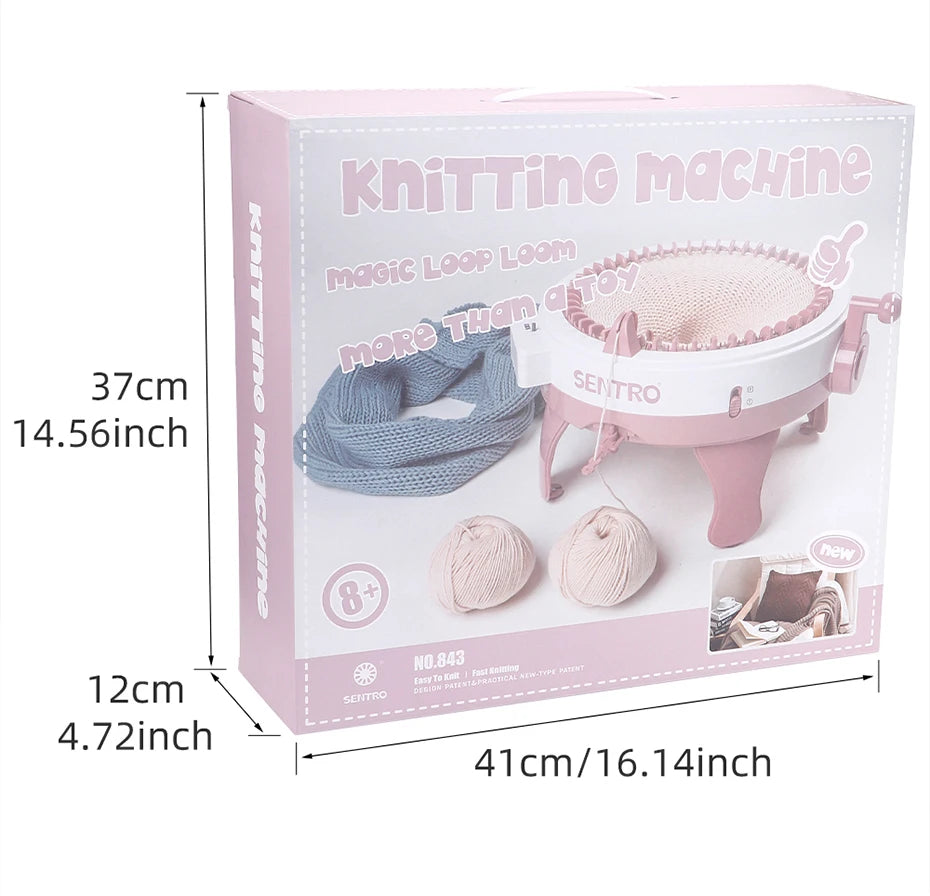 SENTRO 48-Needle Smart Knitting Machine Kit – Flat & Double Weave