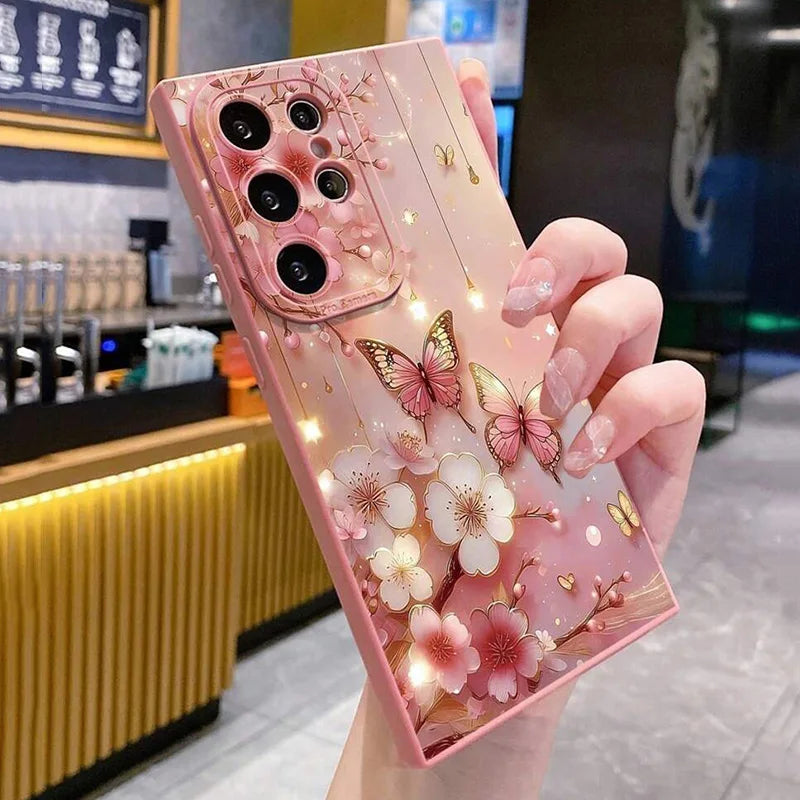 Butterfly Floral Design Cover – Samsung