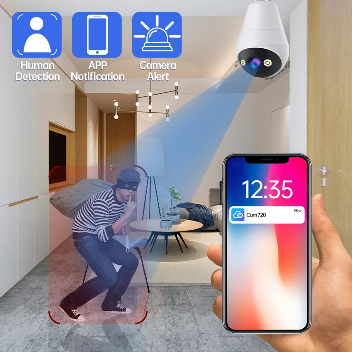 E27 WiFi Bulb Camera 3MP