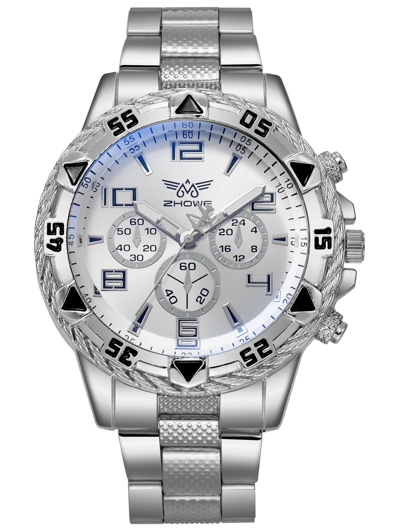 Luxury Men's Watch, Full Steel, Business Sport.