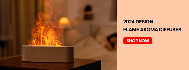 Kinscoter Aroma Diffuser – Ultrasonic Cool Mist & Flame LED Lamp