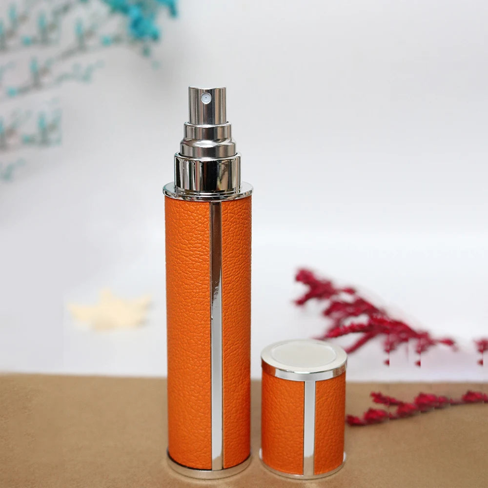 10ml Luxury Leather Perfume Atomizer – Refillable Travel Bottle