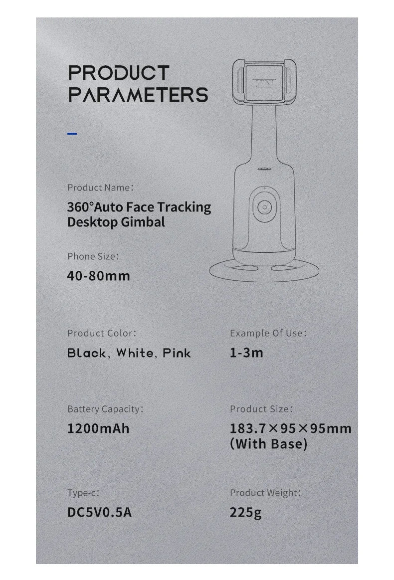 P01 Smart Face & Body Tracking Phone Stand