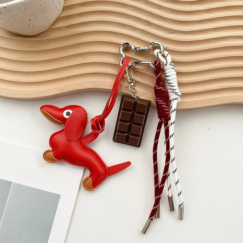 LeLeather Dachshund Keychain