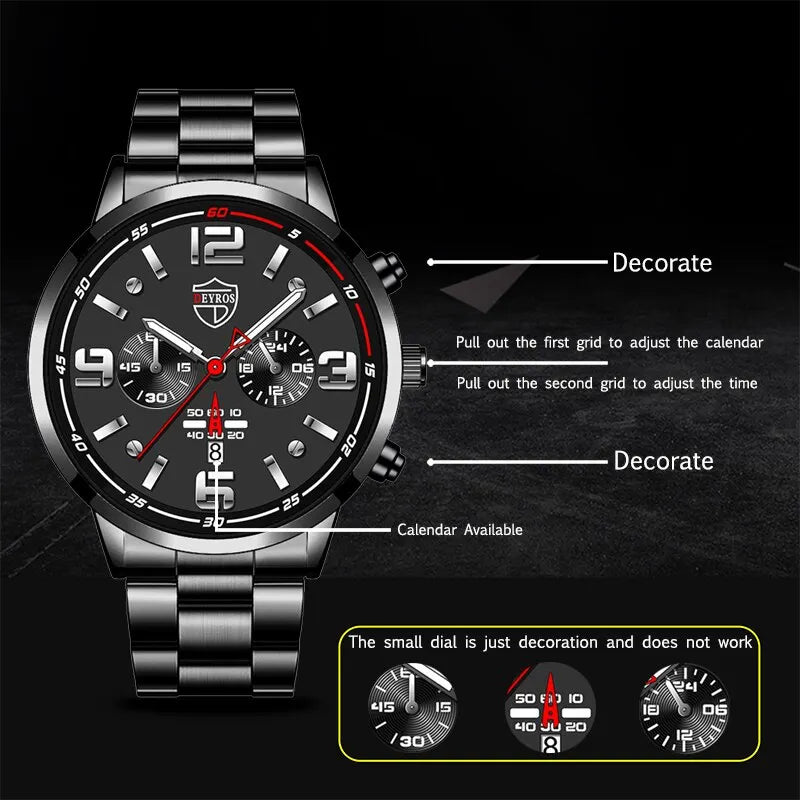 Men's Stainless Steel Business Watch