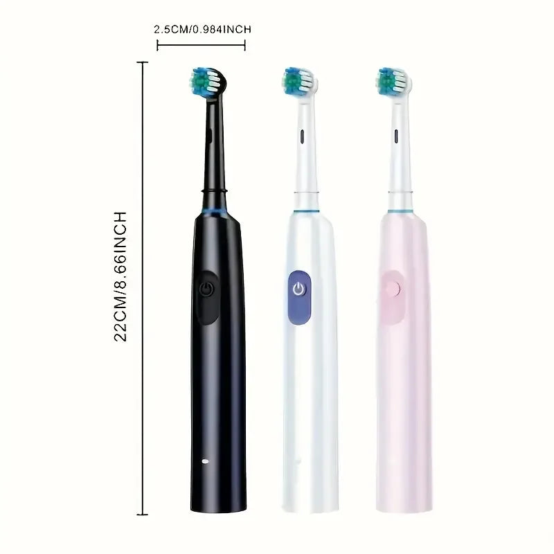 Rechargeable Rotary Electric Toothbrush – Adult with 8 Brush Heads