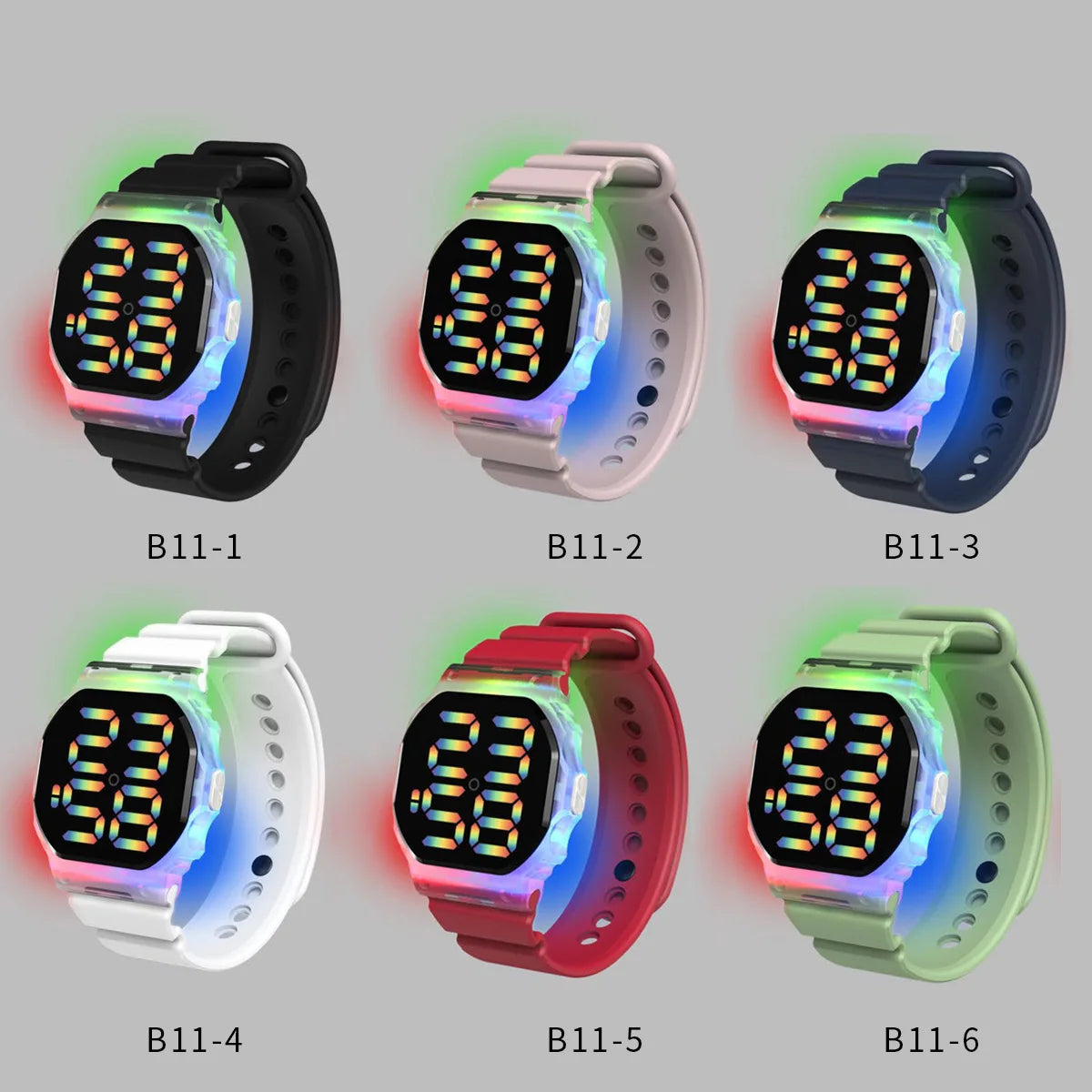 Kids LED Sports Watch Set