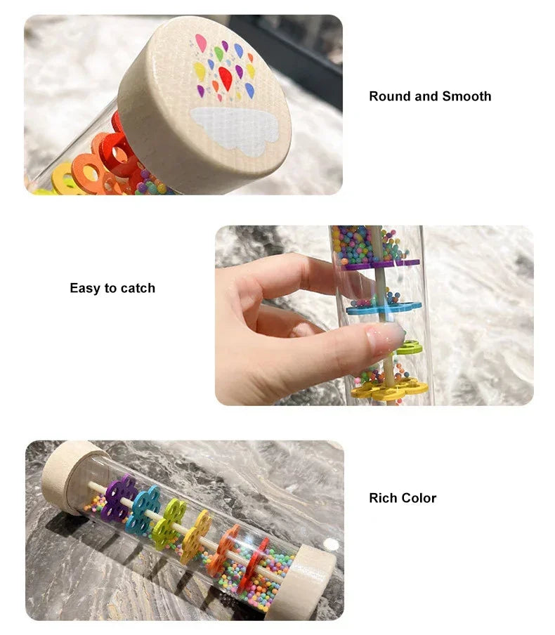 Baby Wooden Rainmaker Toy – Soothing Rain Sound