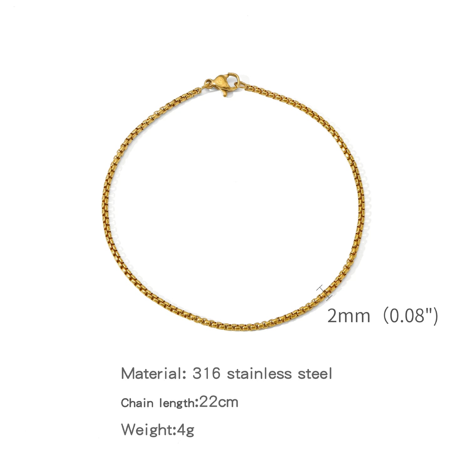 Square Ball Chain Bracelet Men