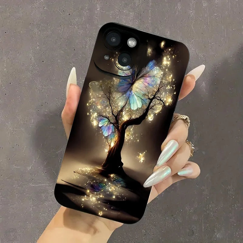 Glowing Butterfly Tree Silicone Cover – Samsung