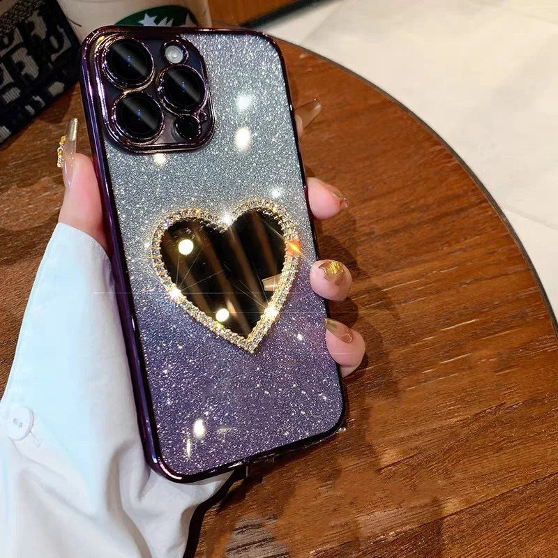Luxury Glitter Diamond Mirror Cover – OPPO Reno