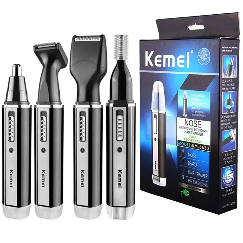 Kemei KM-6630 4-in-1 Trimmer – Hair, Beard & Nose Groomer