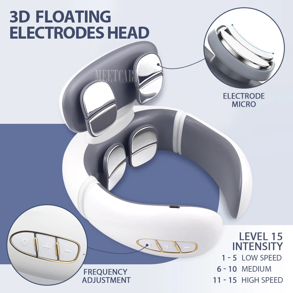 Wireless Smart TENS Neck & Shoulder Massager – Pain Relief & Heating