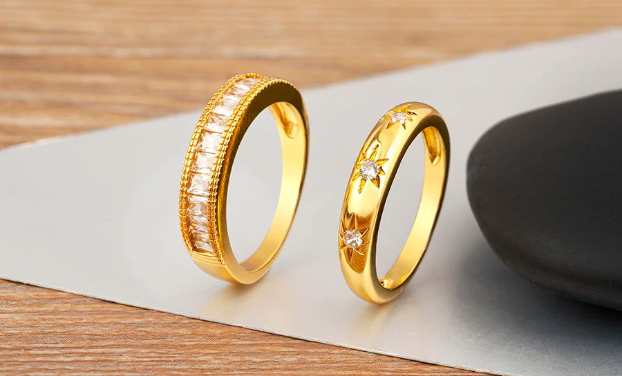 "Luxury Heart Crown Zircon Ring – Women’s Jewelry Gift"