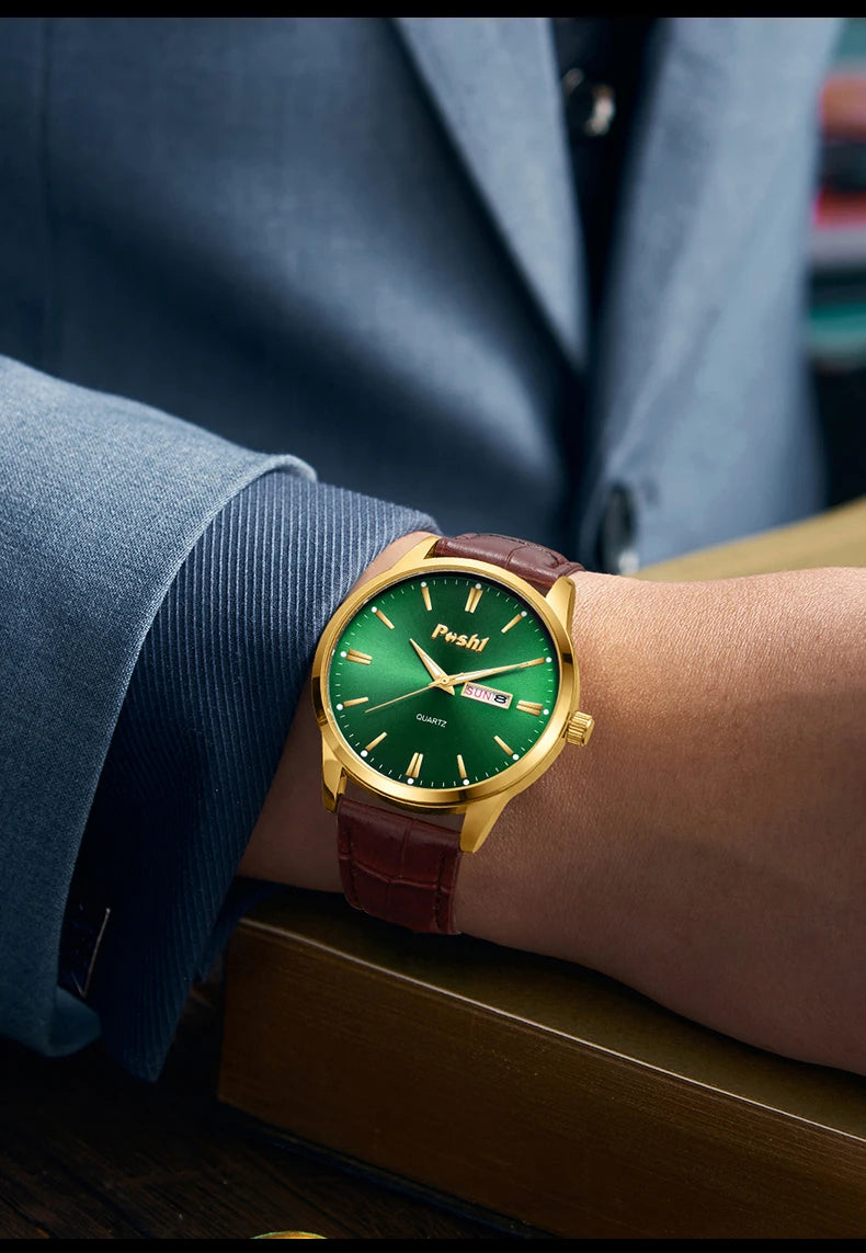 Bochi Luxury Leather Waterproof Watch