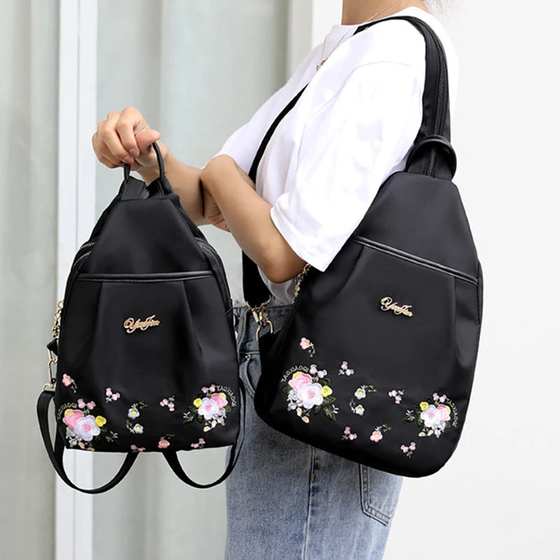 Waterproof Oxford Embroidered Backpack