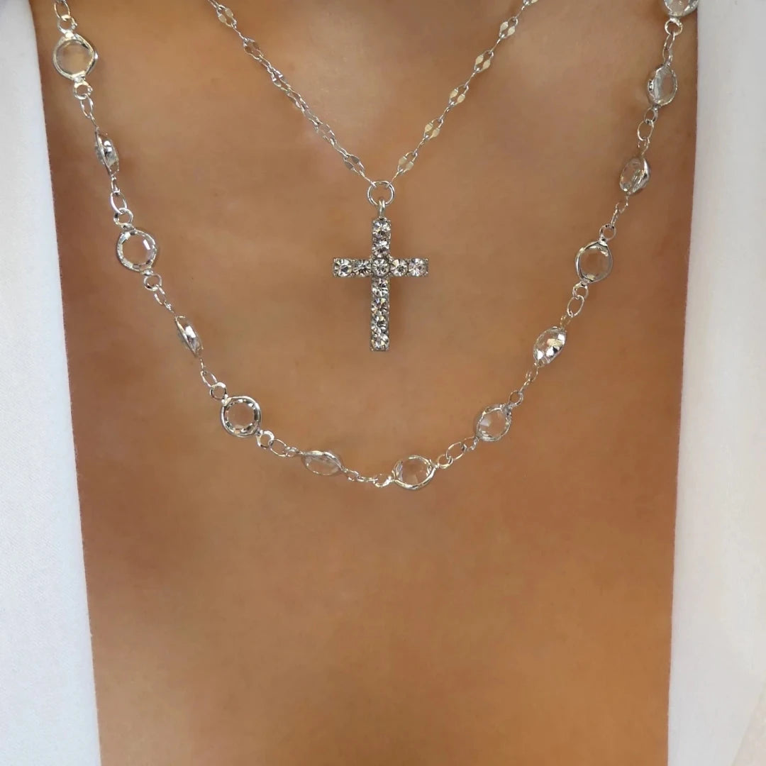 Rainbow Crystal Zircon Retro Choker Necklace