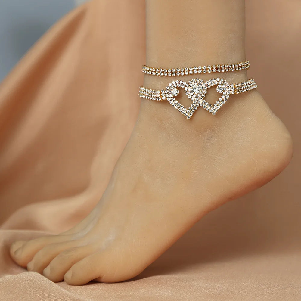 Luxury Rhinestone Chain Anklet for Women