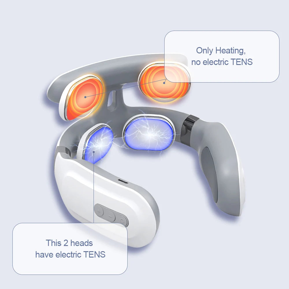 Wireless Smart TENS Neck & Shoulder Massager – Pain Relief & Heating