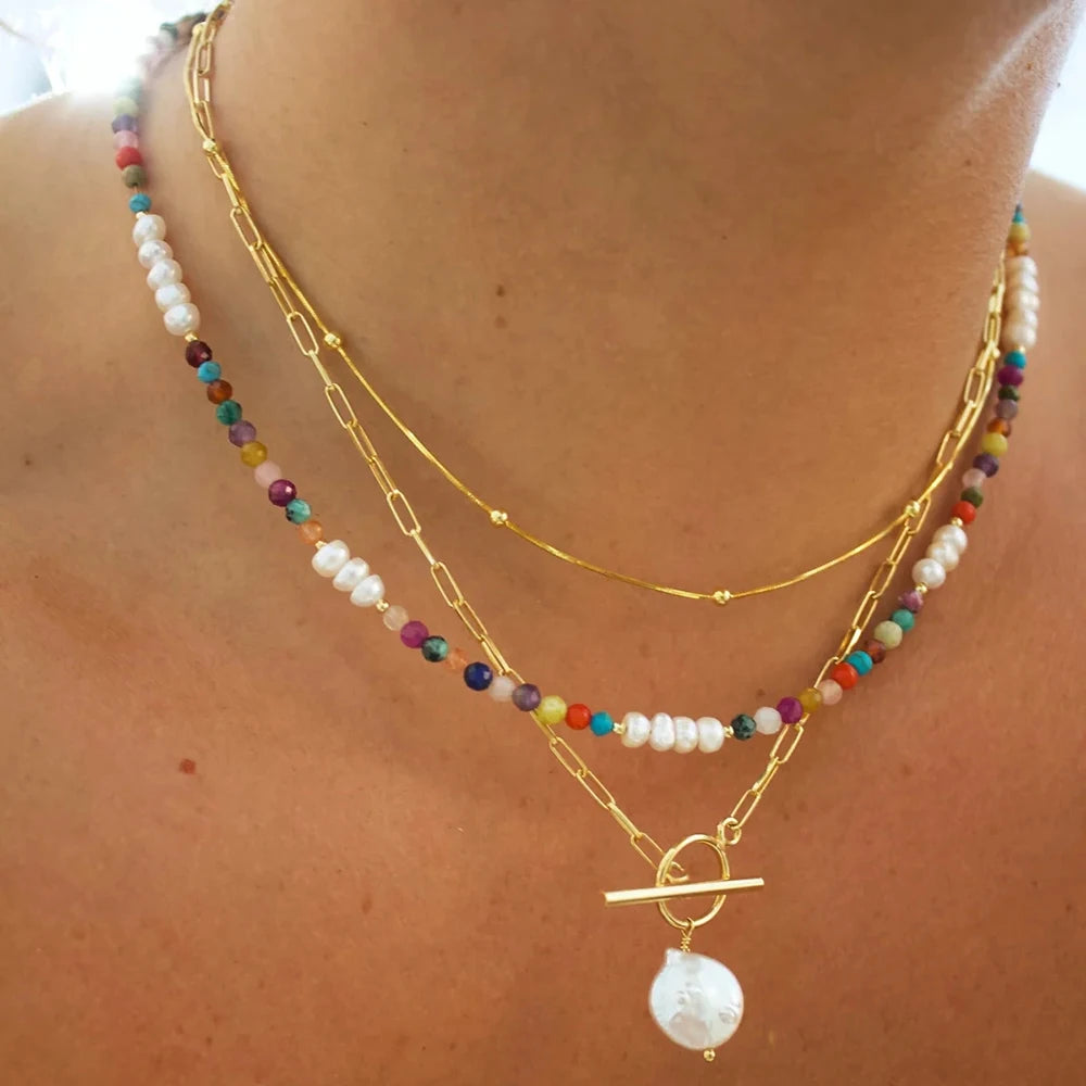 Bohemian Multilayer Beaded Necklace