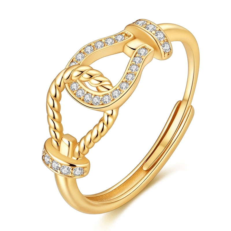 925 Silver Infinite Love Star Moon Ring – Zircon Gift"