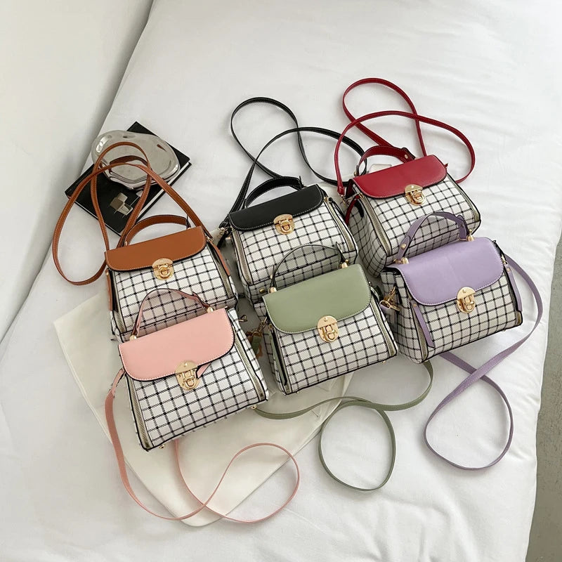 Plaid Flap Crossbody Bag