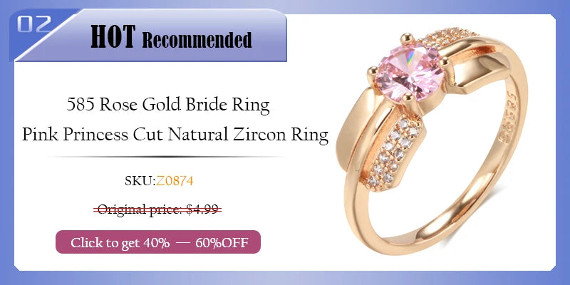 “Kinel Rose Gold Slim Zircon Wedding Ring”