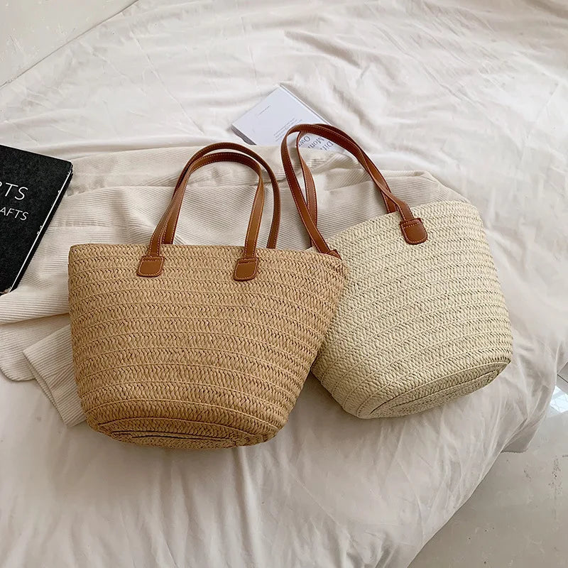 Luxury Beach Basket Bag
