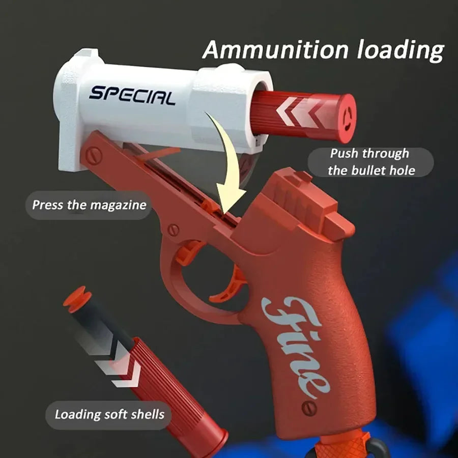 . Kids Soft Bullet Pistol – Outdoor Shooting Game Blaster Toy