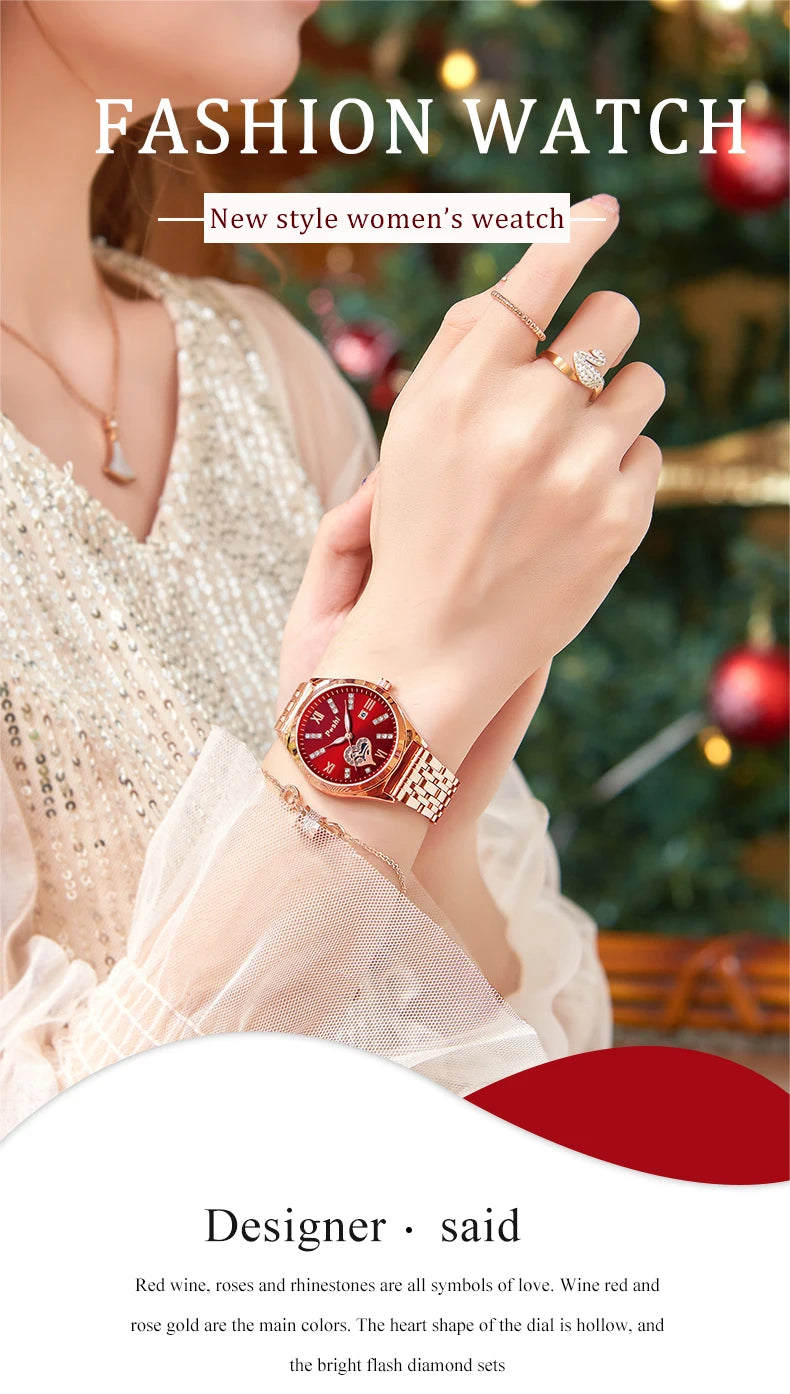 POSHI Women's Stainless Steel Quartz Watch