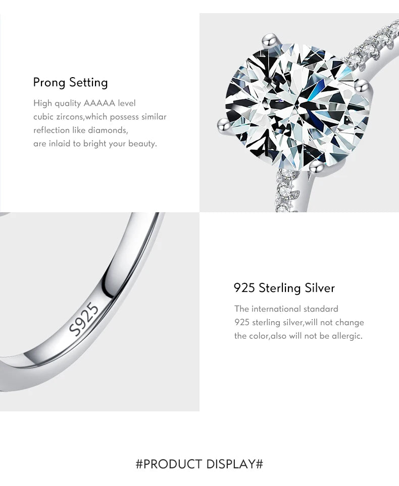 MODIAN 925 Silver Oval Zircon Ring