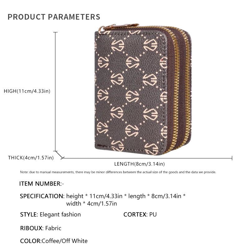 Chic Vintage Women’s Zipper Wallet with Coin Purse