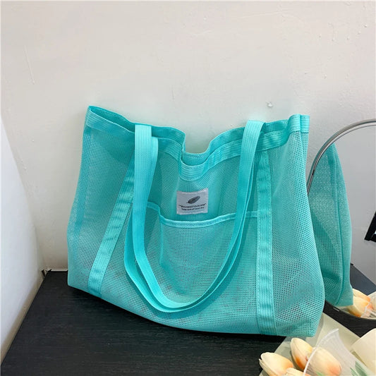 Transparent Mesh Shoulder Bag