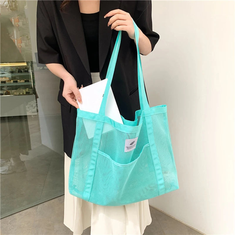 Transparent Mesh Shoulder Bag