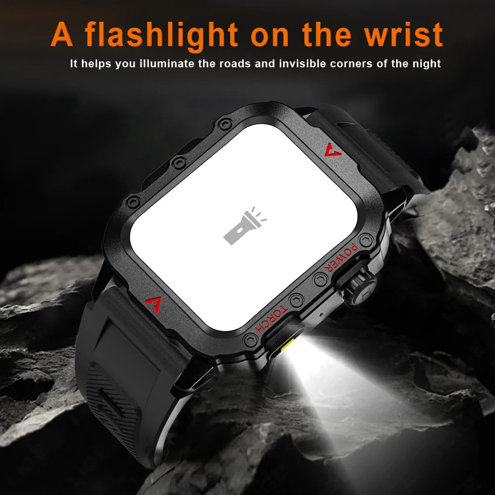 2025 Military Smartwatch, ECG, Waterproof, Bluetooth Call