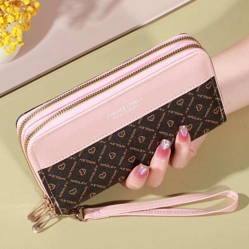 Classic Large Capacity Clutch Wallet with Zipper