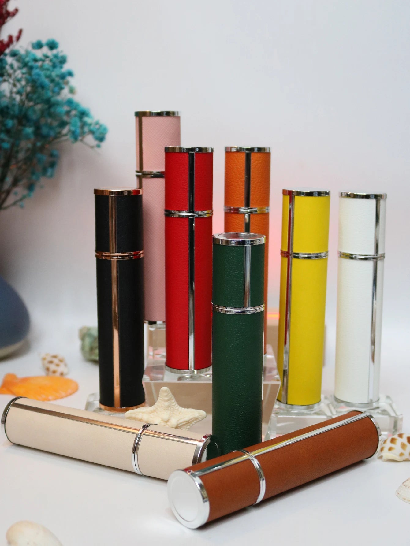 10ml Luxury Leather Perfume Atomizer – Refillable Travel Bottle