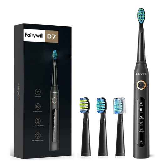Fairywill FW-507 Electric Sonic Toothbrush – Rechargeable & Waterproof