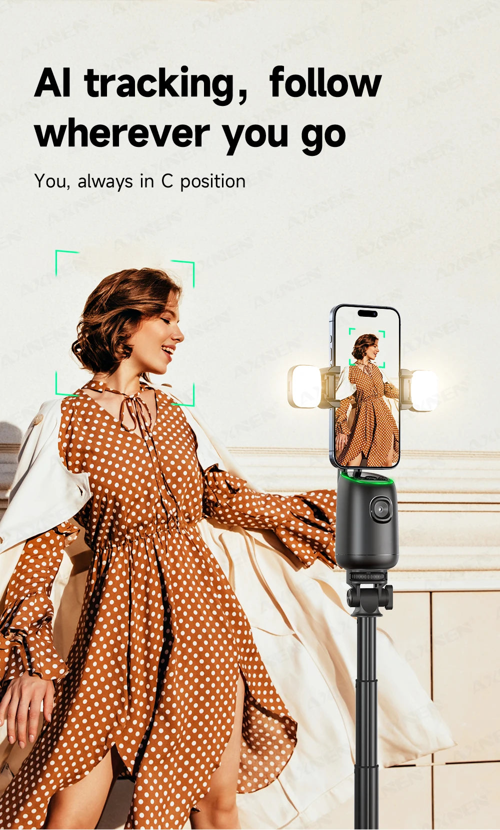 AI 360° Desktop Tracking Phone Holder