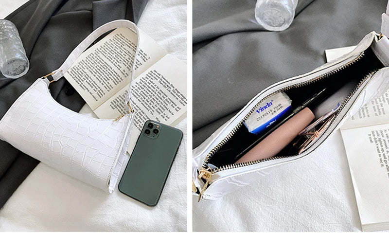 Retro Alligator PU Clutch