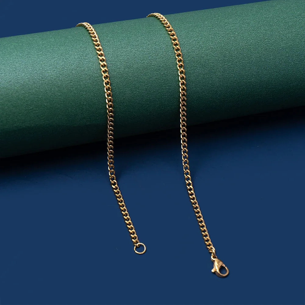 Gold Cuban Chain Necklace Men