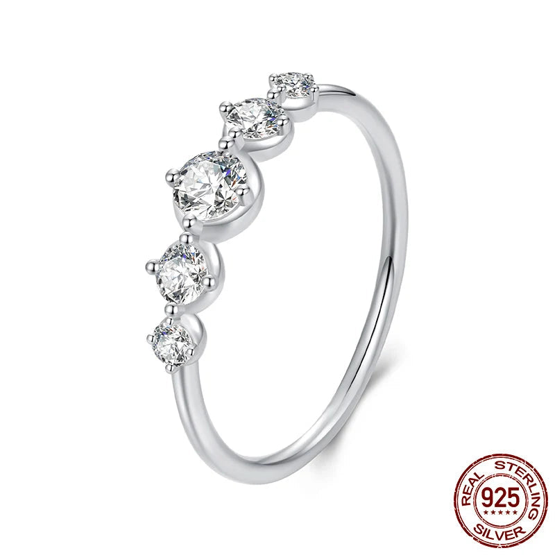 Women’s White Gold Plated Silver Ring