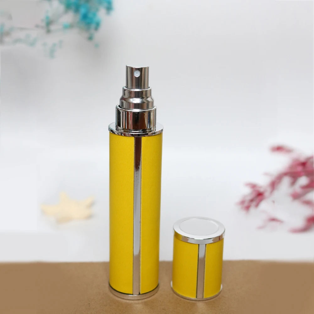 10ml Luxury Leather Perfume Atomizer – Refillable Travel Bottle