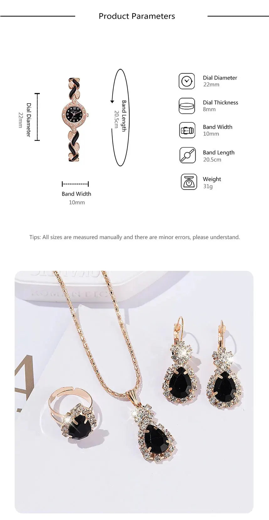 LVPAI Women's Fashion Crystal Quartz Watch