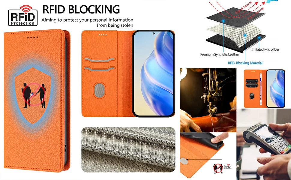 Flip Leather Wallet Cover – iPhone