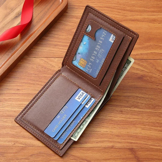 Classic Vintage PU Leather Men’s Wallet with Coin Pocket